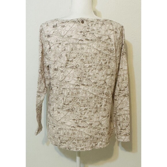 Soft Surroundings Women Size L City Of Paris Print Cardigan Art To Wear Boho - Picture 7 of 11